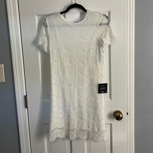 NWT white lace dress small
